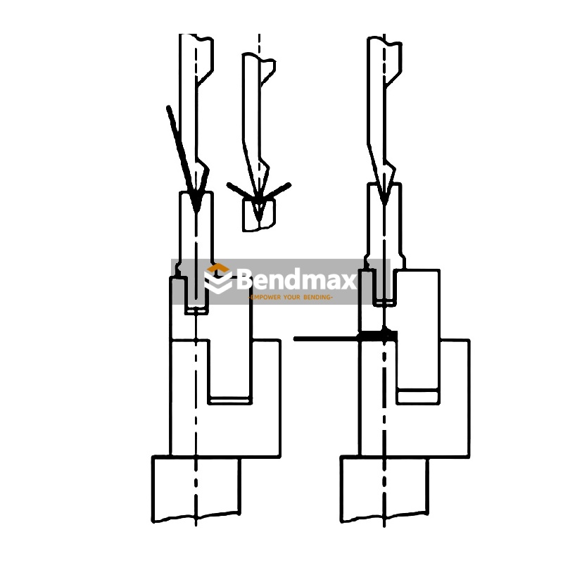 press brake tool-hemming punch and die