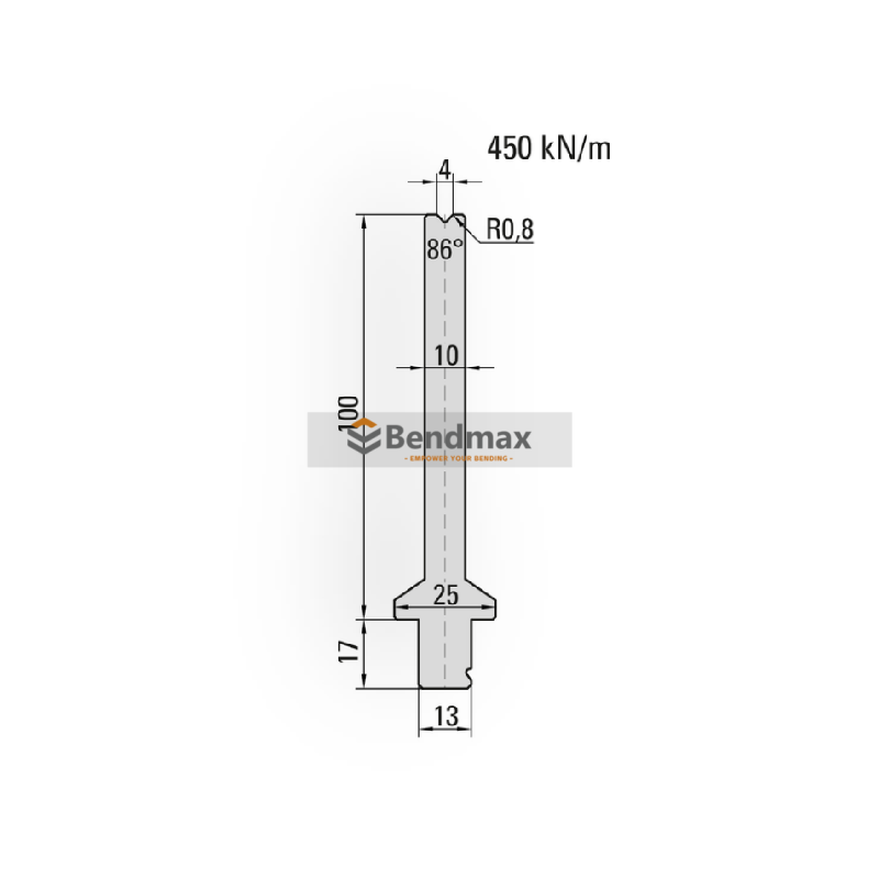 press brake single V die for shape bending