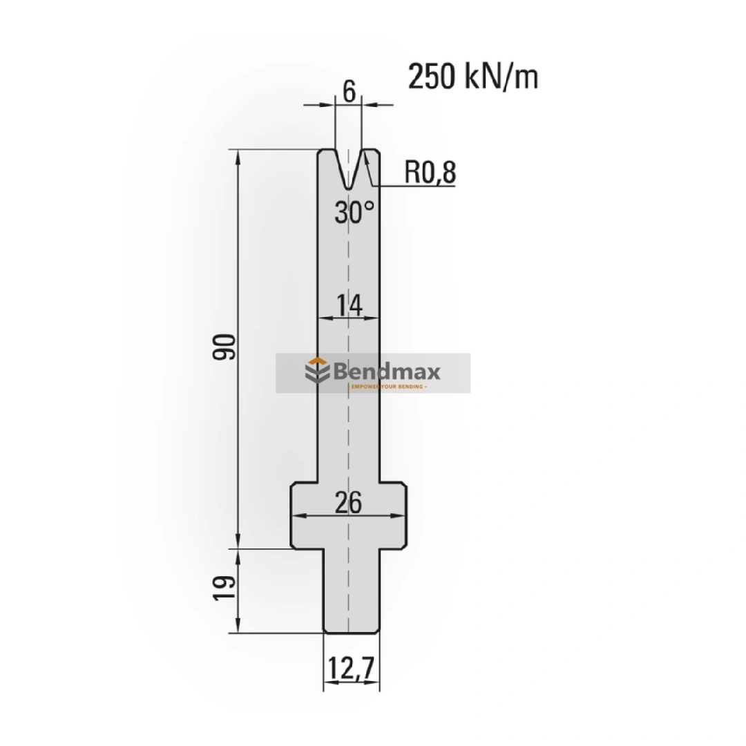 Press brake V dies
