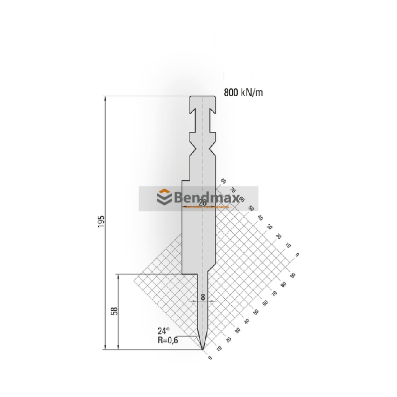 24° sheet metal hemming tool