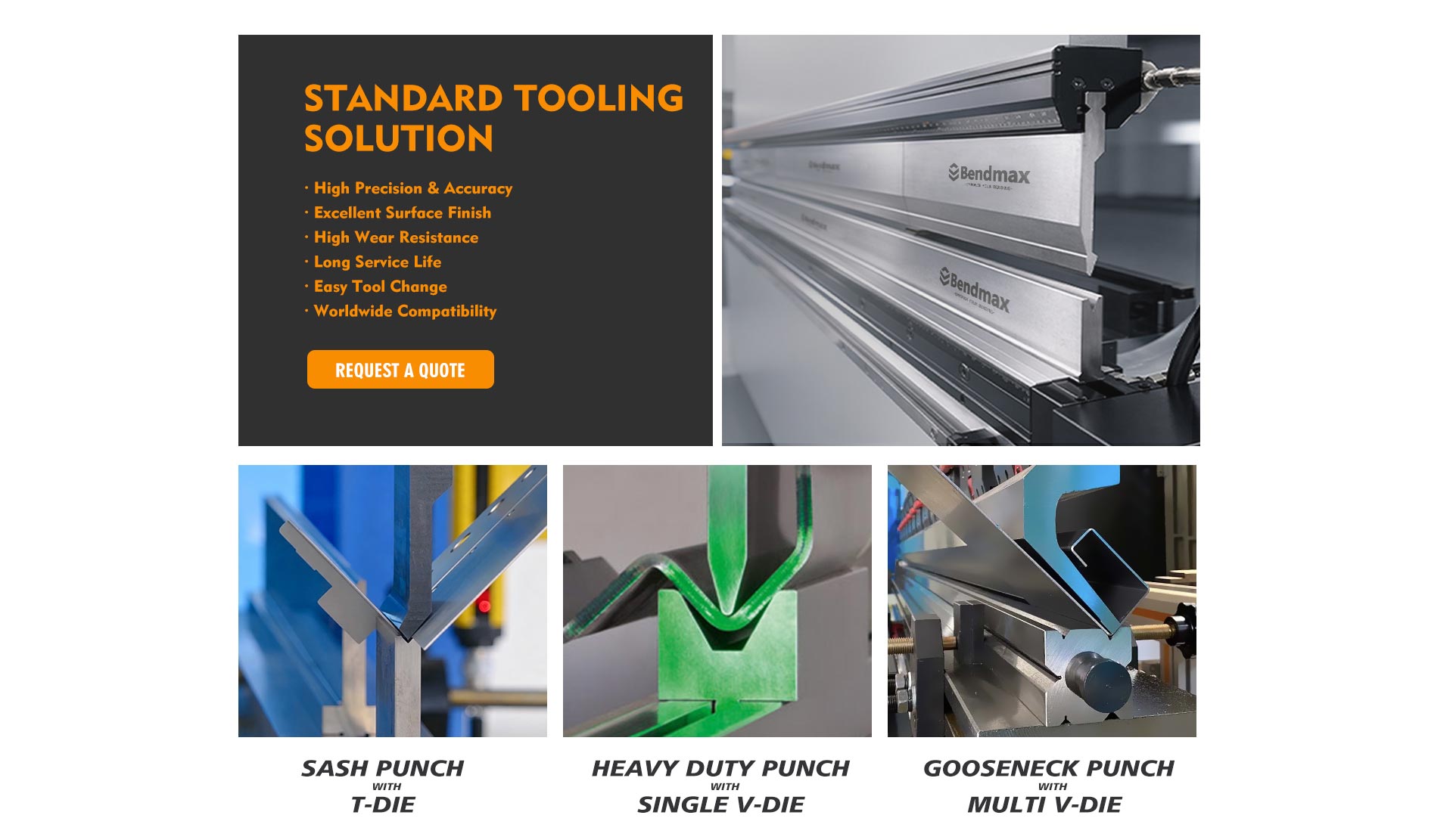 Benmax standard press brake tooling